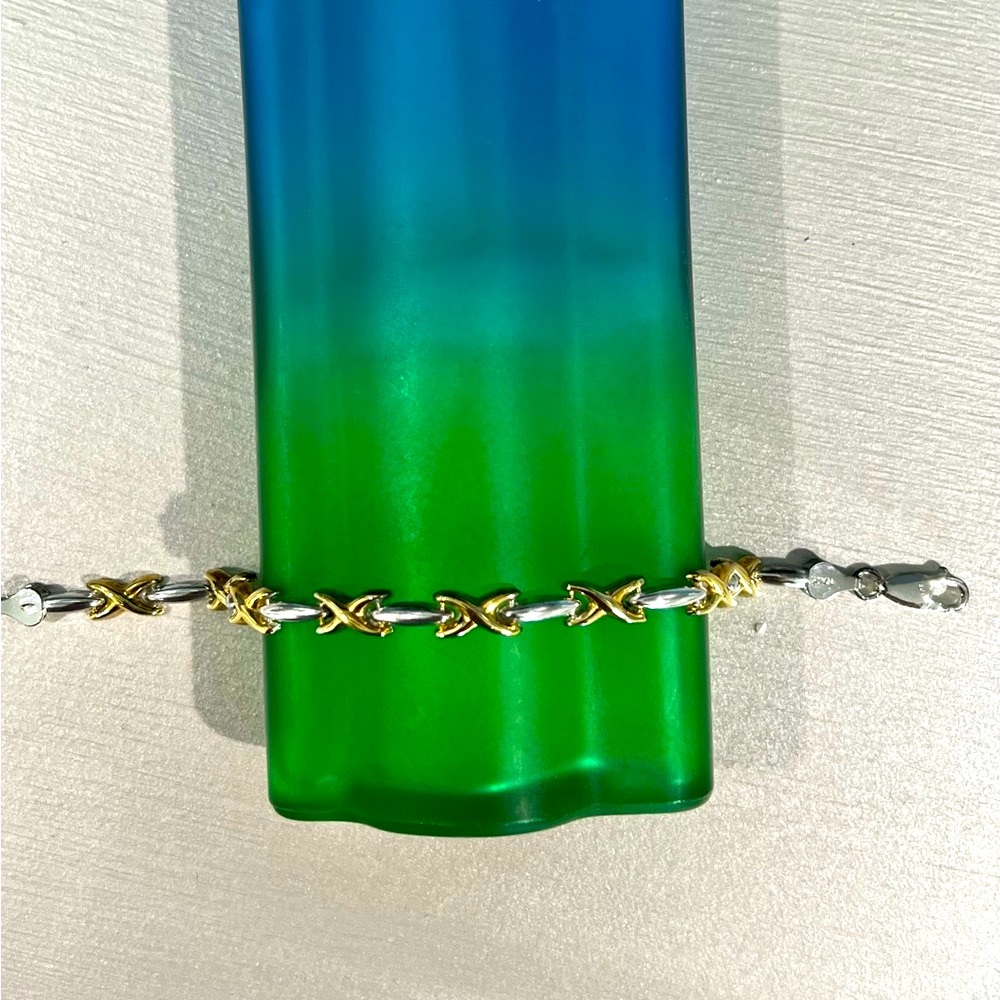 Vintage, Silver 925 and Gold plated Bracelet